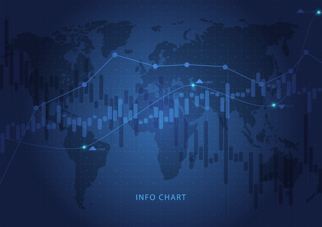 business-candle-chart-of-stock-market-trading-on-blue-background-of-vector-id946261242